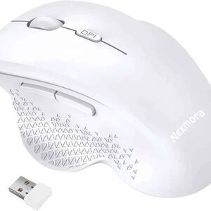 NEW Bluetooth Ergonomic, Rechargeable Wireless Mouse, 1600 DPI, Quiet Click, USB